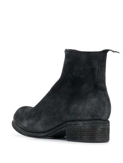 Shop Guidi Front Zip Ankle Boots In Black