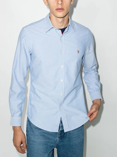 Polo Ralph Lauren Classic Fit Long Sleeve Cotton Oxford Button Down Shirt In Blue