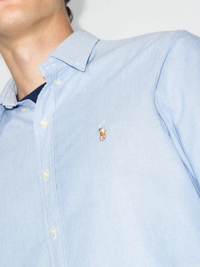 Polo Ralph Lauren Classic Fit Long Sleeve Cotton Oxford Button Down Shirt In Blue
