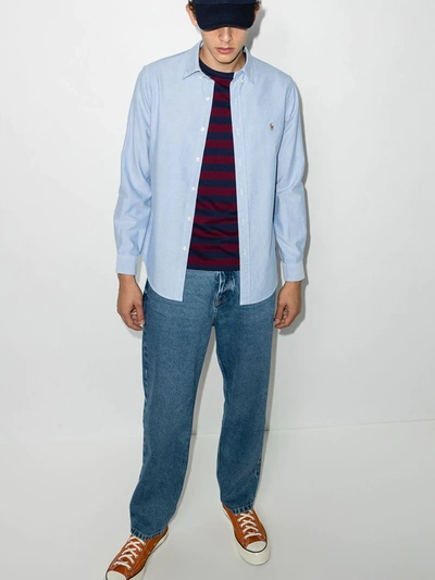 Polo Ralph Lauren Classic Fit Long Sleeve Cotton Oxford Button Down Shirt In Blue