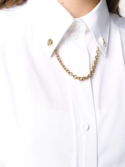 Shop Givenchy Chain Detail Shirt In White