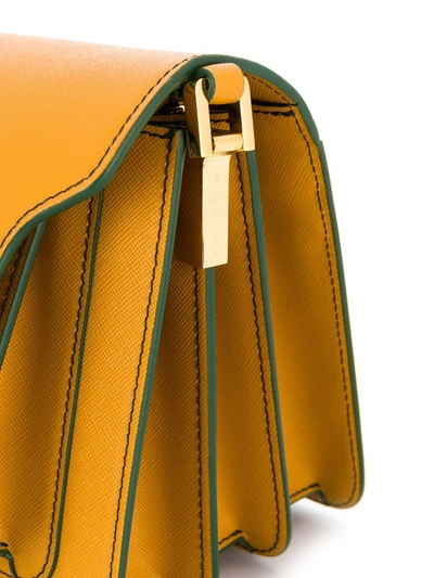 Shop Marni Medium Trunk Shoulder Bag In Yellow