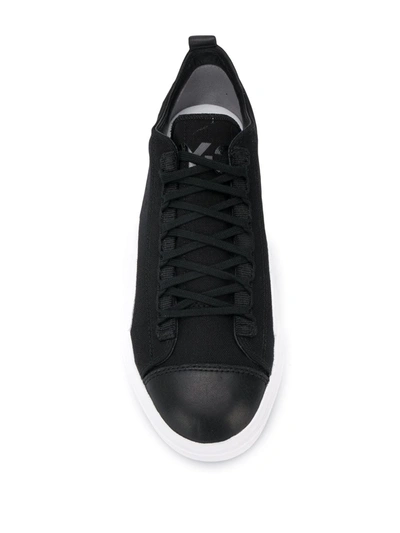 Shop Y-3 Low Top Flat Sneakers In Black