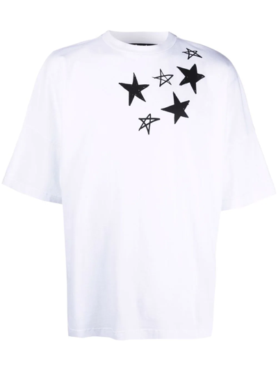 Shop Palm Angels Logo-print Short-sleeve T-shirt In 白色