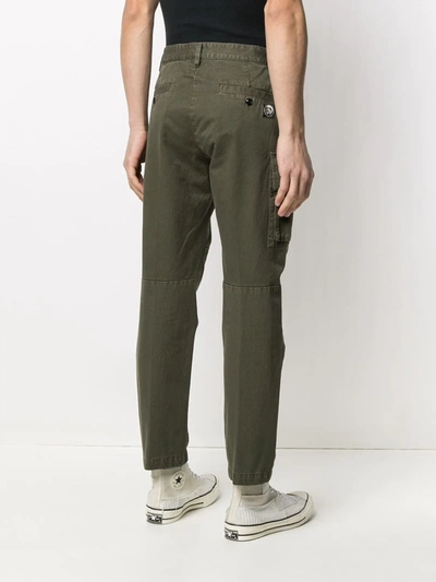 Shop Diesel Slim-cut Cargo Trousers In Green