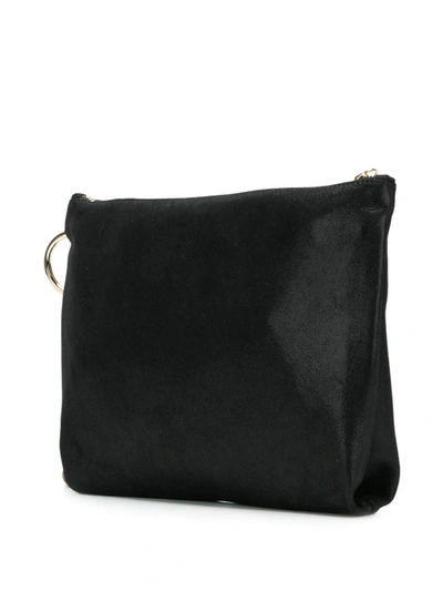 Jimmy Choo Callie Black Shimmer Suede Clutch