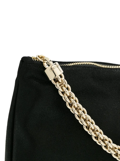 Jimmy Choo Callie Black Shimmer Suede Clutch