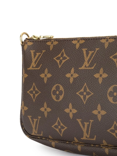 Pre-owned Louis Vuitton 2000s  Pochette Accessoires Monogram Handbag In Brown