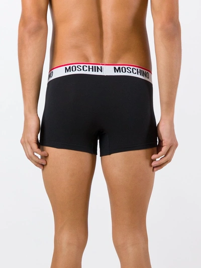 Moschino Two-pack Logo Briefs In Black