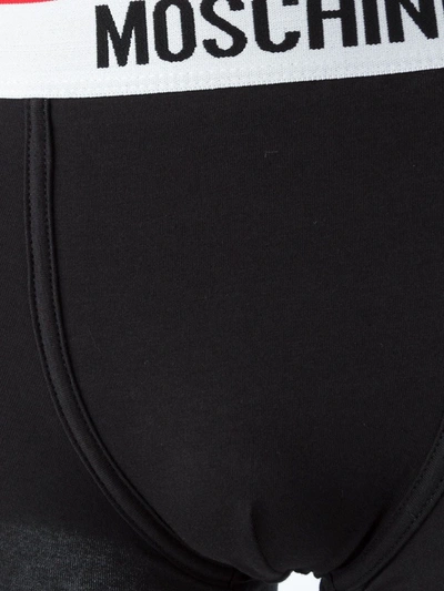 Moschino Two-pack Logo Briefs In Black