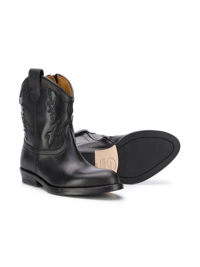 Gallucci Teen Camperos Mid-calf Boots In Black