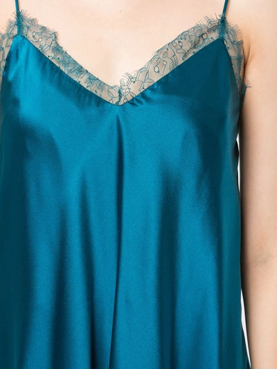 Shop Jonathan Simkhai Elongated Lace Camisole In Blue