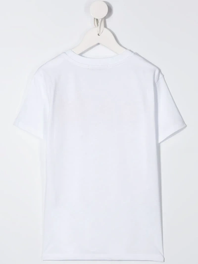 Shop Msgm Graphic Logo-print T-shirt In White