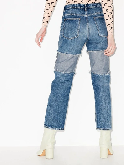 Maison Margiela Reverse-panel High-rise Boyfriend Jeans In Blue