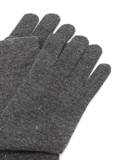 Shop Brunello Cucinelli Elbow-length Gloves In Grey
