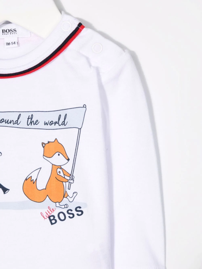 Shop Bosswear Sketch-print Organic-cotton T-shirt In White