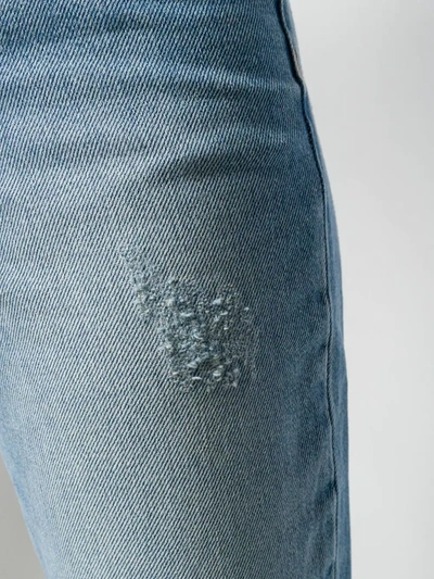 Zadig & Voltaire Distressed Straight Jeans In Blue