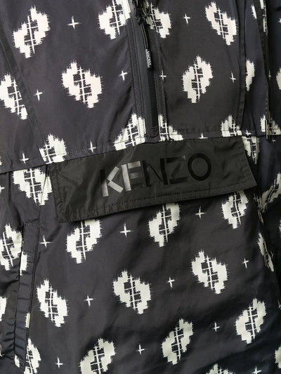 Shop Kenzo Hooded Front Pocket Cagoule In Black