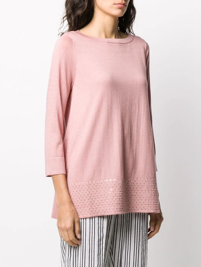 Shop Snobby Sheep Cropped Sleeve Loose Fit Top In Pink