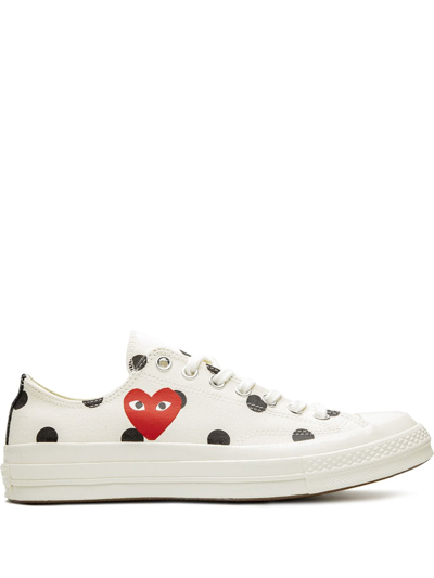 Shop Converse X Comme Des Garçons Play Chuck 70 Ox Sneakers In White