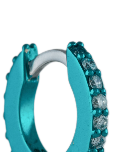 Eéra Women's 18k White Gold & Diamond Huggie Hoop Earring In Blau
