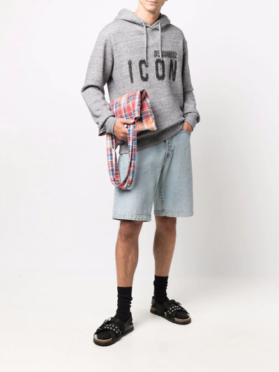 Dsquared2 Man Sweatshirt Grey Size L Cotton In Grey
