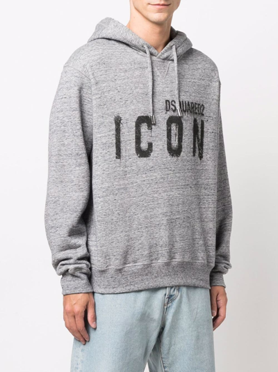 Dsquared2 Man Sweatshirt Grey Size L Cotton In Grey