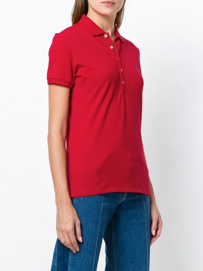 embroidered logo polo shirt