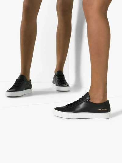 Common Projects Black Tournament Super Low Sneakers In Black