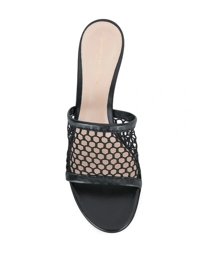 Shop Gianvito Rossi Jamaica Mesh Mules In Black