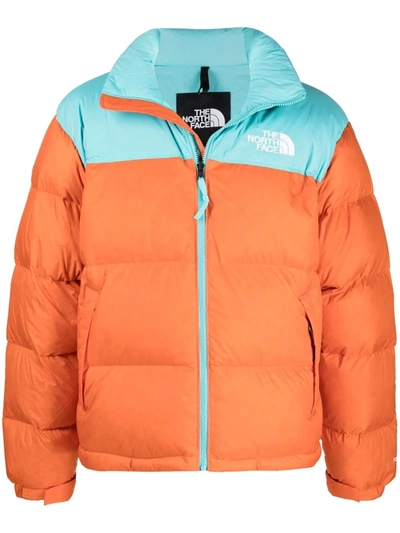 Shop The North Face Two-tone Padded Down Coat In Blau