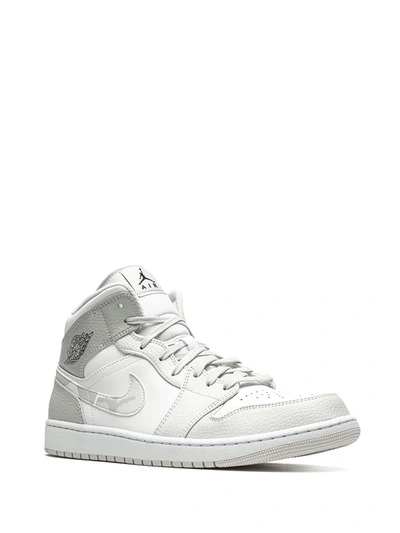 Shop Jordan Air  1 Mid "white Camo" Sneakers