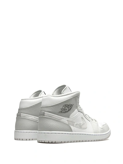 Shop Jordan Air  1 Mid "white Camo" Sneakers