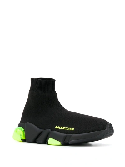 Shop Balenciaga Speed Clear Sole Slip-on Sneakers In Black