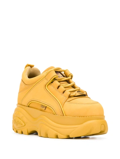 Shop Buffalo Platform Lace-up Sneakers In Yellow