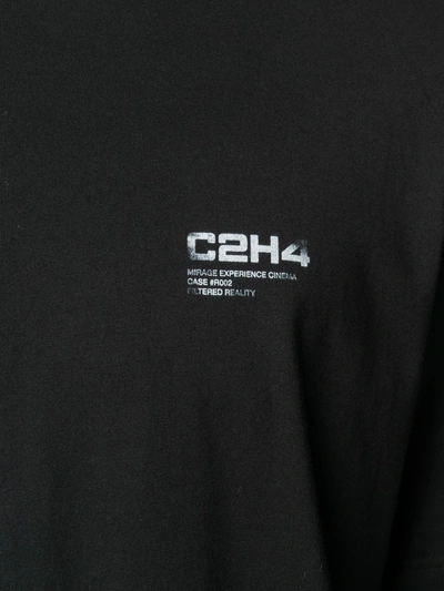 C2h4 Double Layer Long-sleeve Cotton T-shirt In Black
