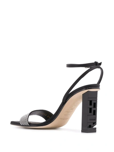 Shop Sergio Rossi Sergio Embellished 100mm Sandals In Black