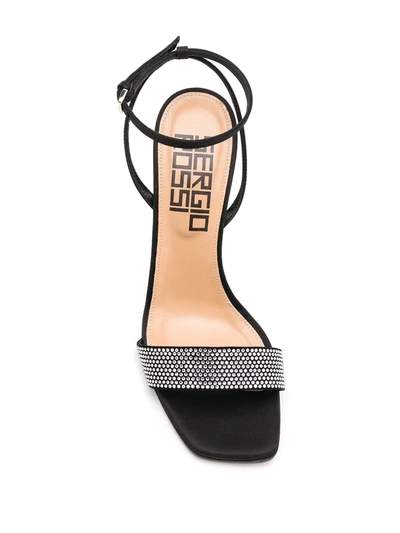 Shop Sergio Rossi Sergio Embellished 100mm Sandals In Black