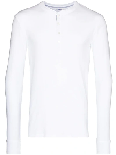 Shop Schiesser Karl-heinz Buttoned T-shirt In White