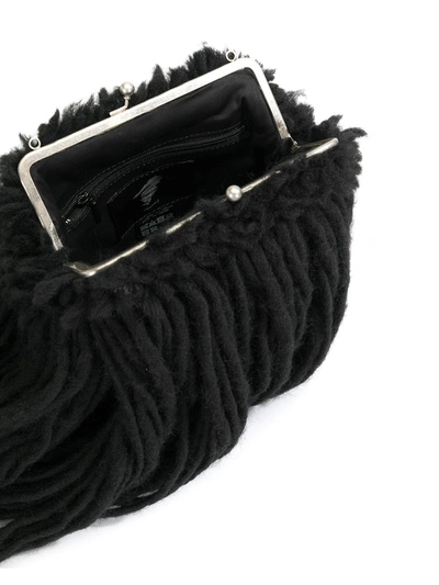 Shop Discord Yohji Yamamoto Fringed Shoulder Bag In Black