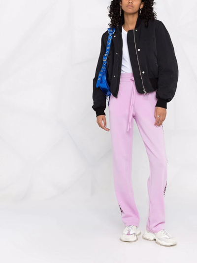 Shop Versace La Greca Track Pants In Rosa