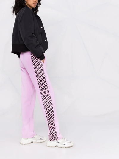 Shop Versace La Greca Track Pants In Rosa