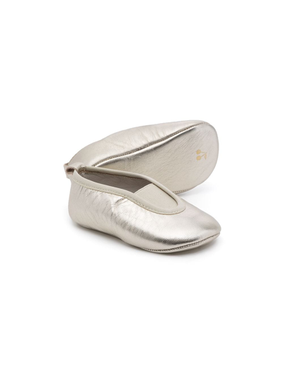 Bonpoint Metallic Slip-on Ballerinas In Gold