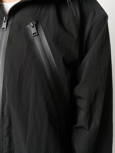 Shop Bottega Veneta Loose Fit Midi Coat In Black