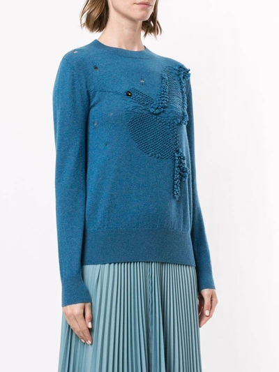 Shop Onefifteen Textured Knit Jumper In Blue