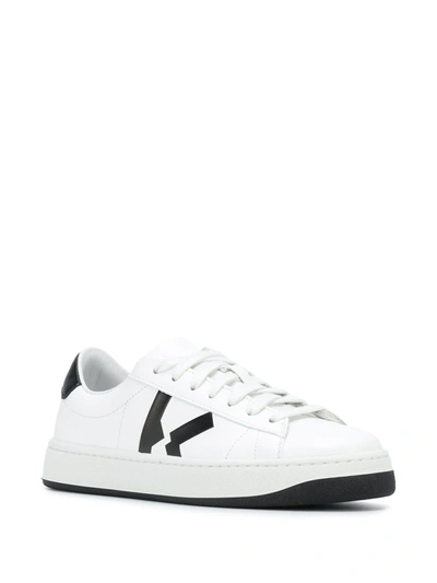 Shop Kenzo Kourt K Logo Low-top Sneakers In White
