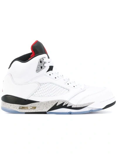 Shop Nike Air Jordan 5 Retro "cement" Sneakers In White