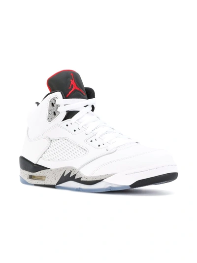 Shop Nike Air Jordan 5 Retro "cement" Sneakers In White