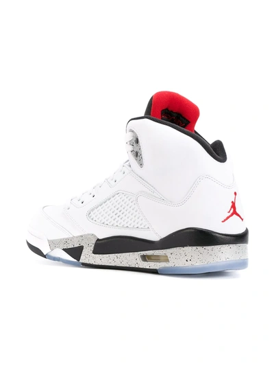 Shop Nike Air Jordan 5 Retro "cement" Sneakers In White