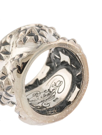 Shop Natural Instinct Geometric Pattern Ring In Silver